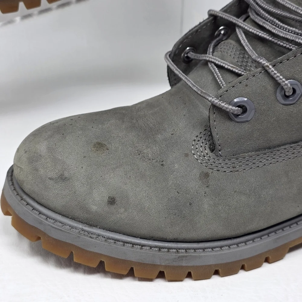 Timberland 6” Premium Waterproof 200G Insulated Boots Olive A0330 Boys US Size 7